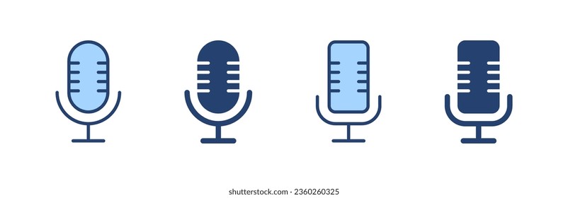 Microphone icon vector. karaoke sign and symbol