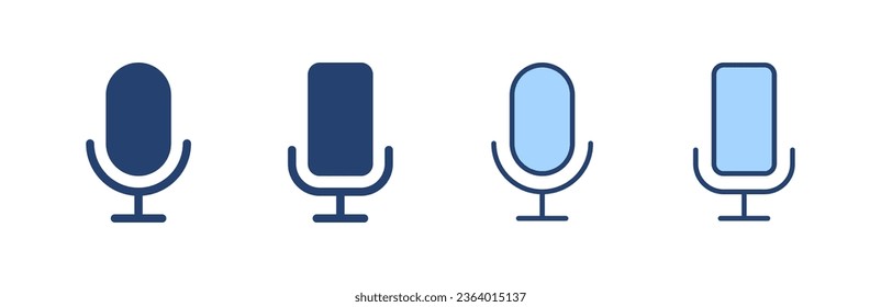 Microphone icon vector. karaoke sign and symbol