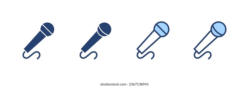 Mikrofon-Symbol-Vektorgrafik. Karaoke-Zeichen und -Symbol