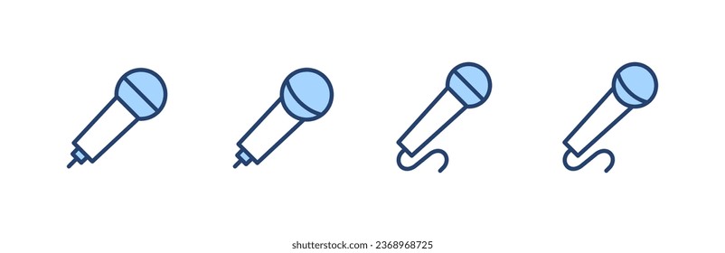 Mikrofon-Symbol-Vektorgrafik. Karaoke-Zeichen und -Symbol