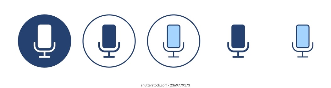 Microphone icon vector. karaoke sign and symbol
