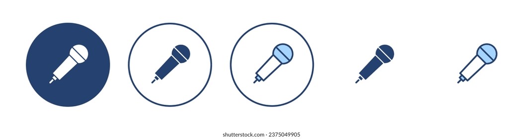 Microphone icon vector. karaoke sign and symbol