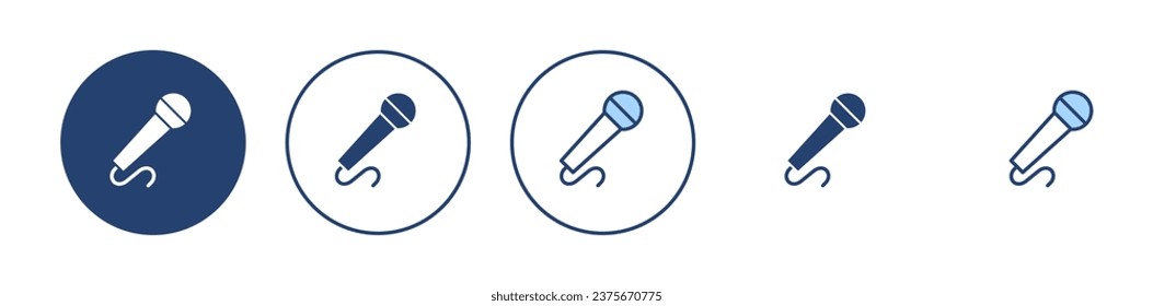 Microphone icon vector. karaoke sign and symbol