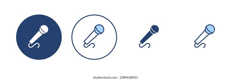 Microphone icon vector. karaoke sign and symbol