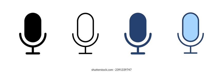 Microphone icon vector. karaoke sign and symbol