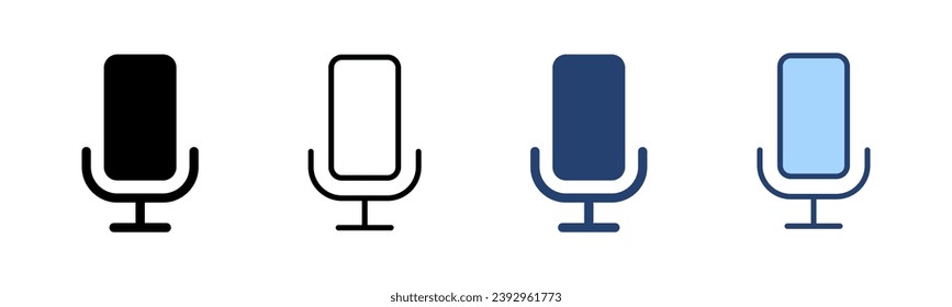 Microphone icon vector. karaoke sign and symbol