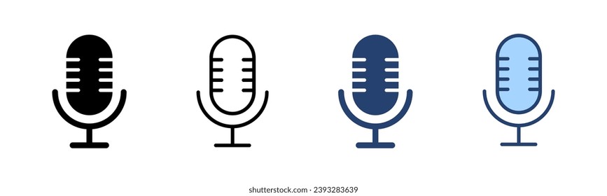 Microphone icon vector. karaoke sign and symbol