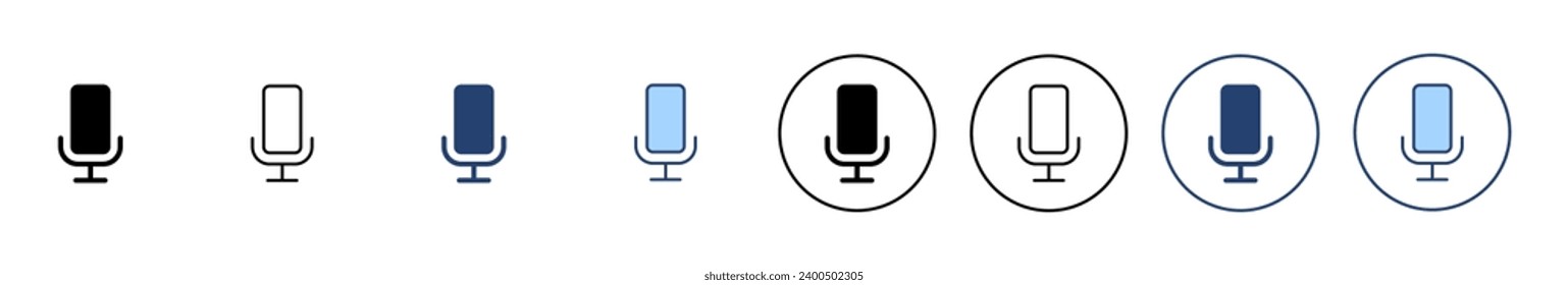 Vector de iconos de micrófono. símbolo de karaoke