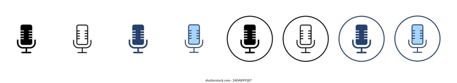 Microphone icon vector. karaoke sign and symbol