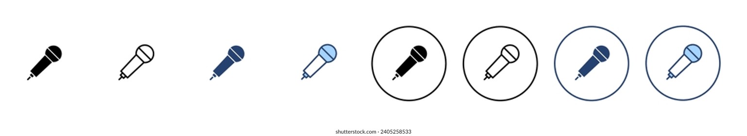 Microphone icon vector. karaoke sign and symbol