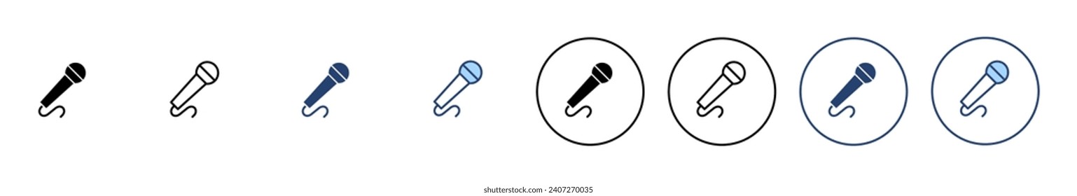 Microphone icon vector. karaoke sign and symbol