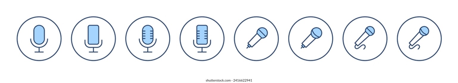 Microphone icon vector. karaoke sign and symbol