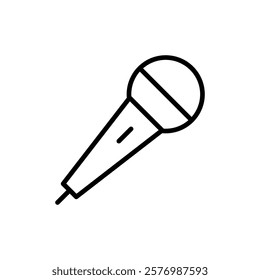 Microphone icon vector. karaoke sign and symbol