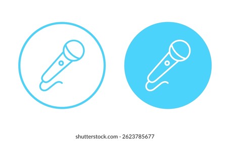 Microphone icon vector. karaoke sign and symbol