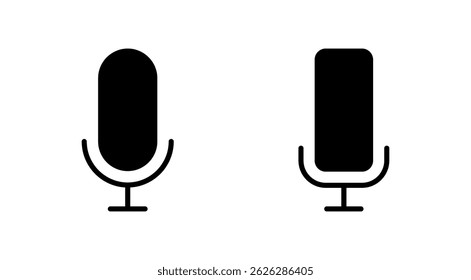 Vector del icono del micrófono. signo y símbolo del karaoke