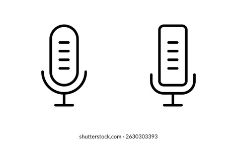 Vektor des Mikrofonsymbols. Karaoke-Zeichen und -Symbol