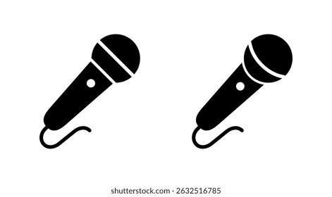 Vector del icono del micrófono. signo y símbolo del karaoke