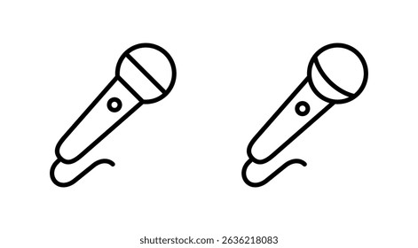 Vector del icono del micrófono. signo y símbolo del karaoke