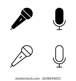 Microphone icon vector. karaoke sign and symbol