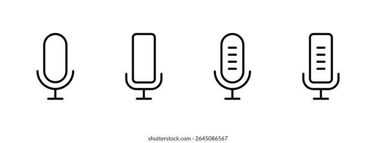 Vector del icono del micrófono. signo y símbolo del karaoke
