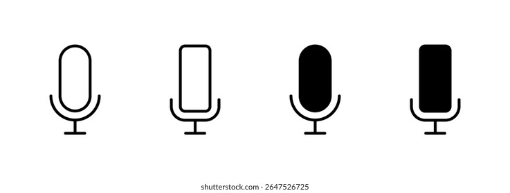 Vector del icono del micrófono. signo y símbolo del karaoke