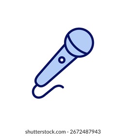 Vektor des Mikrofonsymbols. Karaoke-Zeichen und -Symbol