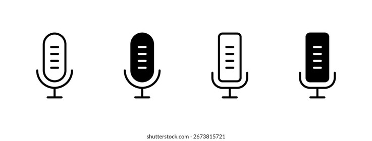 Vector del icono del micrófono. signo y símbolo del karaoke