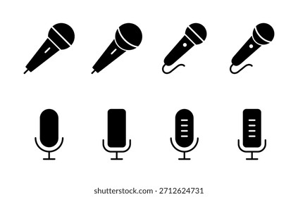 Vektor des Mikrofonsymbols. Karaoke-Zeichen und -Symbol