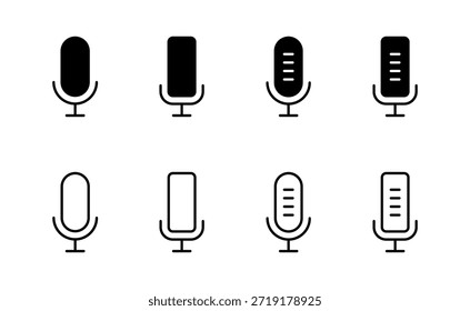 Vektor des Mikrofonsymbols. Karaoke-Zeichen und -Symbol