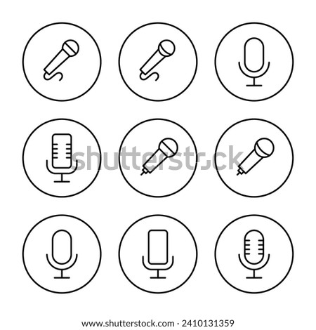 Microphone icon vector. karaoke sign and symbol