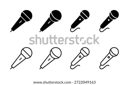 Microphone icon vector. karaoke sign and symbol