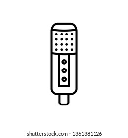 Microphone icon vector - Line art
