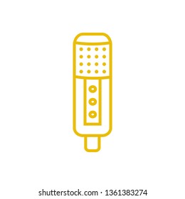 Microphone icon vector - Line art