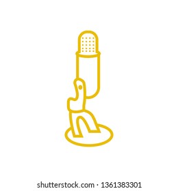 Microphone icon vector - Line art