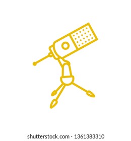 Microphone icon vector - Line art