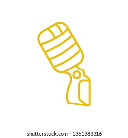Microphone icon vector - Line art