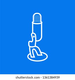 Microphone icon vector - Line art
