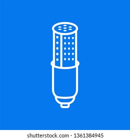 Microphone icon vector - Line art