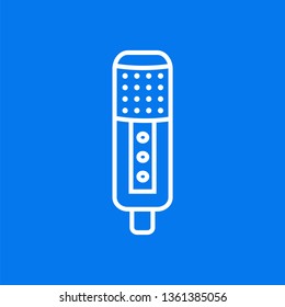 Microphone icon vector - Line art