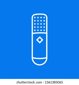 Microphone icon vector - Line art