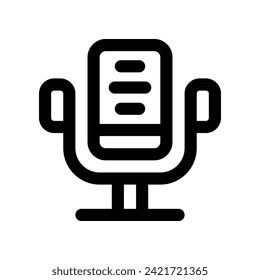 microphone icon. vector line icon for your website, mobile, presentation, and logo design.