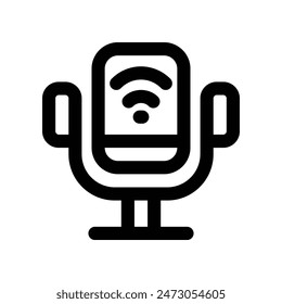 microphone icon. vector line icon for your website, mobile, presentation, and logo design.