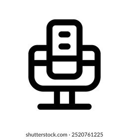 microphone icon. vector line icon for your website, mobile, presentation, and logo design.