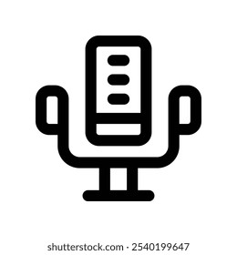 Mikrofonsymbol. Vektorliniensymbol für Ihre Website, Ihr Handy, Ihre Präsentation und Ihr Logo-Design.