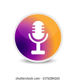 microphone icon vector logo art