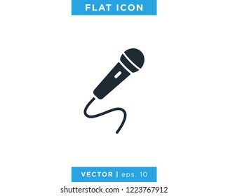 Microphone Icon Vector Logo Design Template.