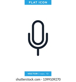 Microphone Icon Vector Logo Design Template.