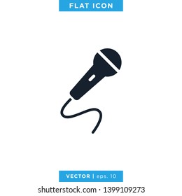 Microphone Icon Vector Logo Design Template.