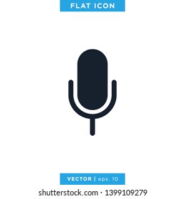 Microphone Icon Vector Logo Design Template.