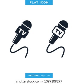 Microphone Icon Vector Logo Design Template.
